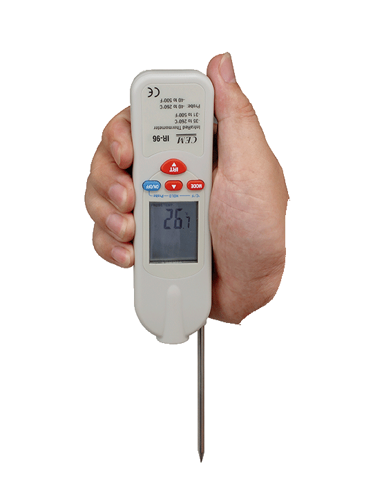 Термометр инфракрасный безопасности пищевых продуктов с термисторным зондом CEM IR-96 Котельная автоматика