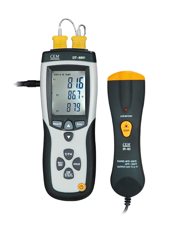 Термометр термопарный профессиональный CEM DT-8891 Пирометры (бесконтактные термометры)