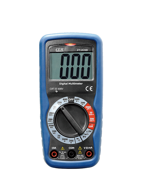 Мультиметр компактный цифровой True RMS встроенное бесконтактное переменное напряжение детектор CEM DT-920 Вольтметры