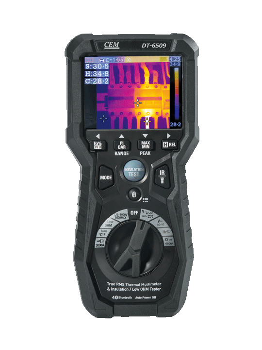 Тестер изоляции профессиональный 3 в 1 с тепловизором CEM DT-6509 Измерители сопротивления