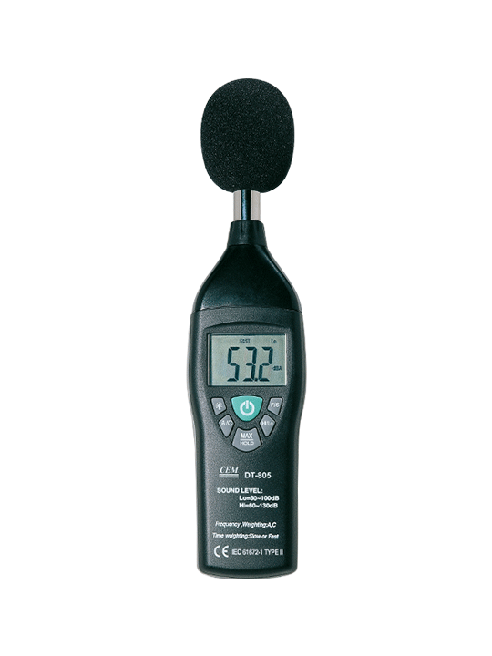 Мини-измеритель уровня звука окружающей среды CEM DT-805 Измерительные линии