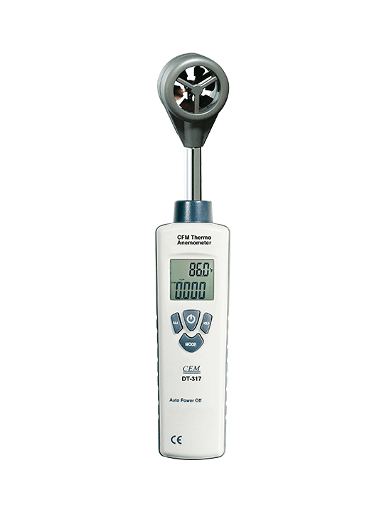 Термоанемометр с гибким зондом и диагональю 16 дюймов позволяет легко измерять труднодоступные места CEM DT-318B Анемометры