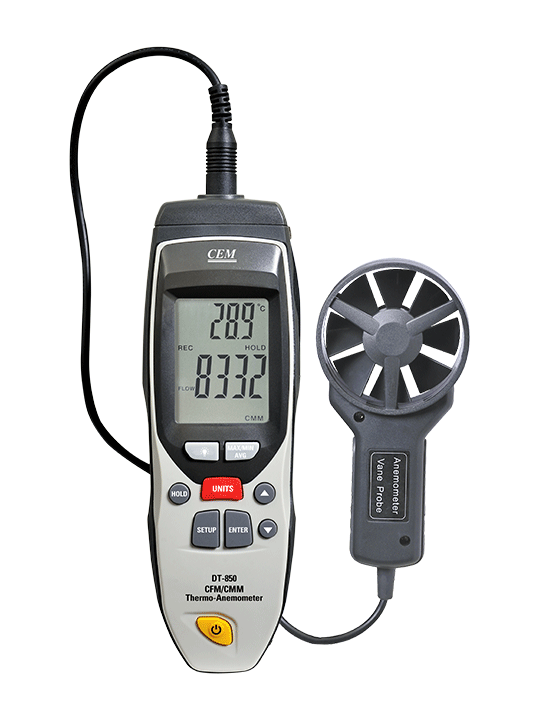 Датчик термоанемометра CFM/CMM дистанционный для систем кондиционирования и отопления CEM DT-850 Оборудование для очистки воды